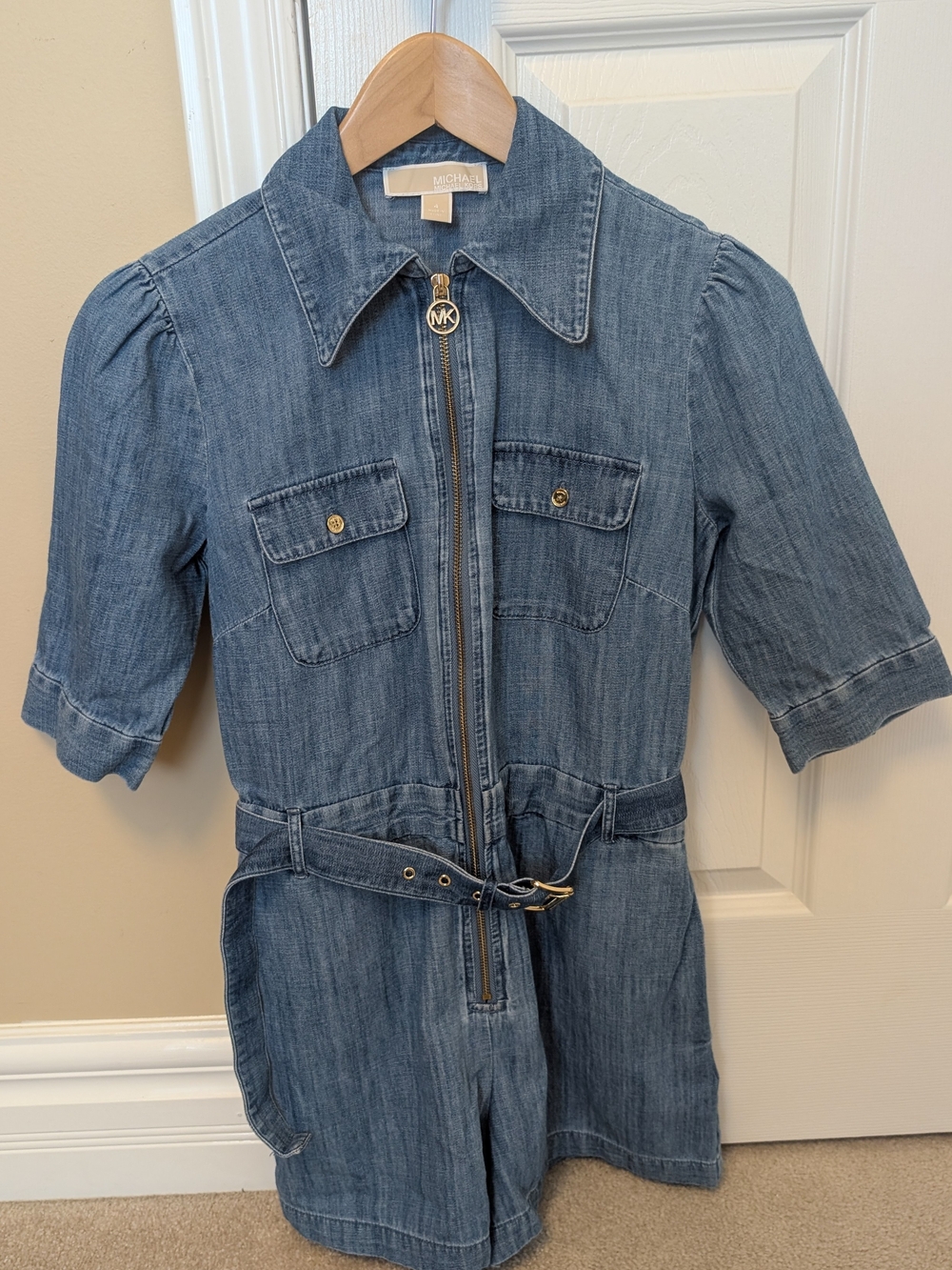 Michael Kors Denim Blue Women’s Casual Short Romper - Picture 2 of 4